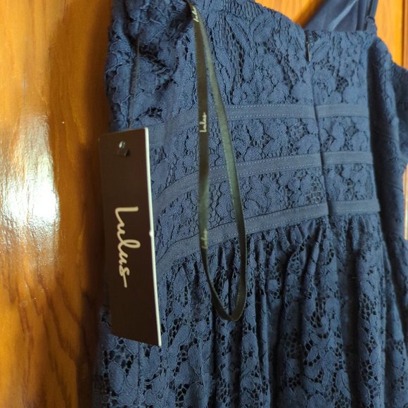 NEW Lulu's Navy Dress - Picture 3 of 3